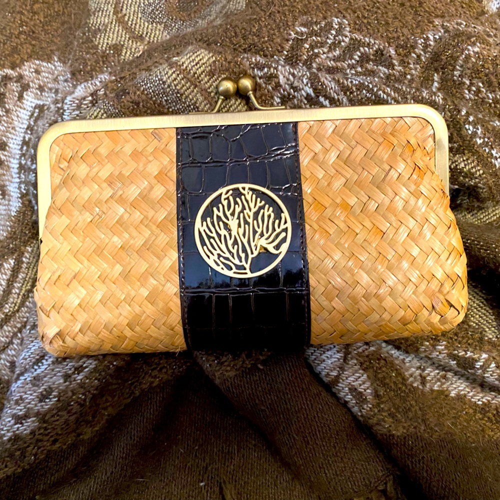 NWOT Bag Lady woven clutch. Lined interior.